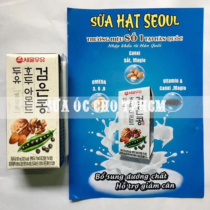 Địa chỉ mua sữa Óc Chó Hạnh Nhân Hàn Quốc – Seoul Milk tại TP HCM uy tín