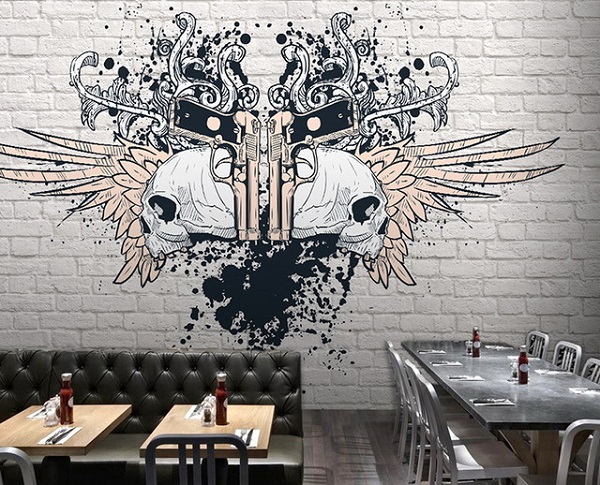 Vẽ tranh tường cafe 3D